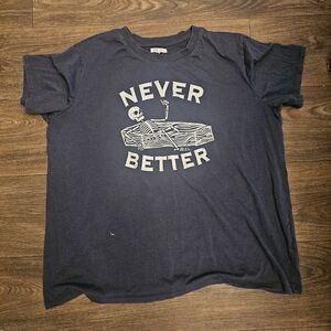 Maurices Dark Blue Skeleton Tee
